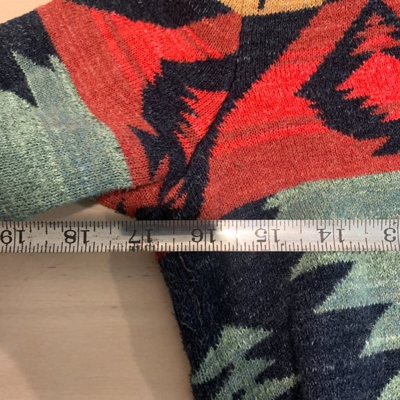 Ralph Lauren Denim Supply Geometric Shawl Cardigan Aztec Southwest - Picture 9 of 11